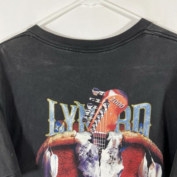 Vintage Lynyrd Skynyrd 1999/2000 Tour T Shirt XL Black Single Stitch Oneita - Picture 11 of 14